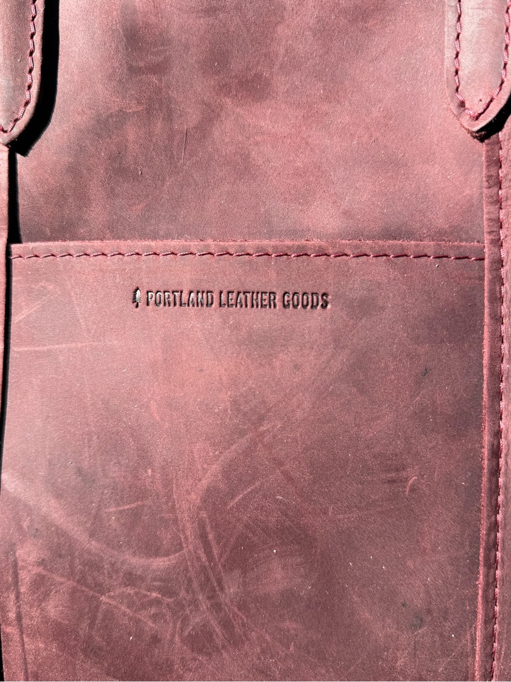 Everyday Burgundy Tote Bag with Dual Shoulder Straps - Picture 4 of 4